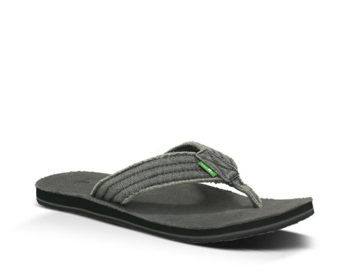 Sanuk Mens Fraid Not Deep Grey Flip Flops | TVLQWA140